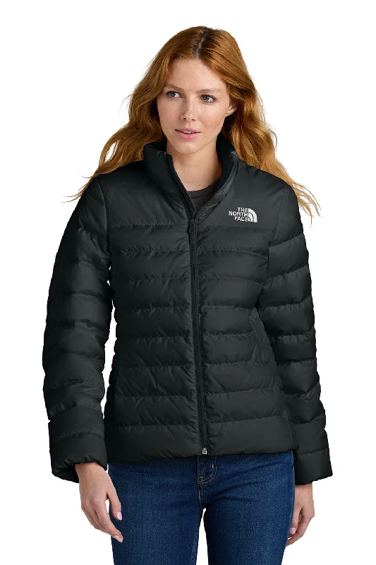 The North Face Womens Down Hybrid Water Resistant Full Zip Jacket - Black - New