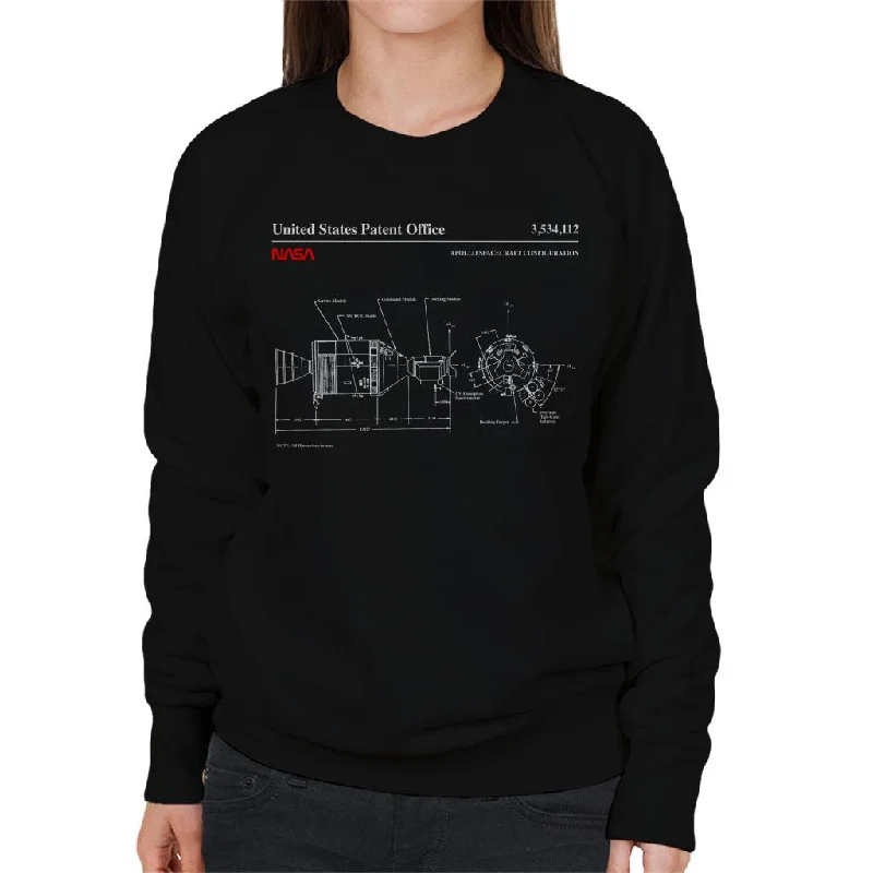 NASA Apollo Spacecraft Blueprint Women's Sweatshirt