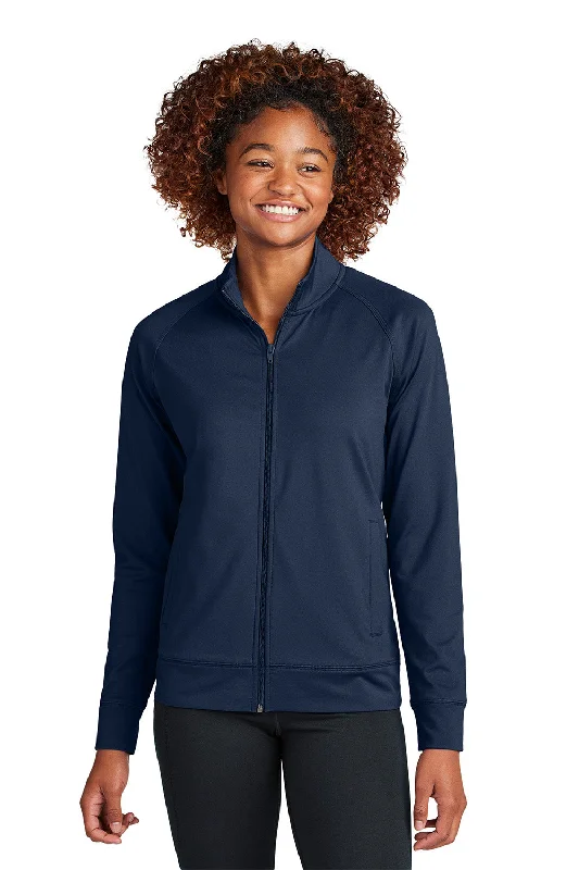 Sport-Tek Womens Sport-Wick Moisture Wicking Full Zip Cadet Jacket - True Navy Blue - New