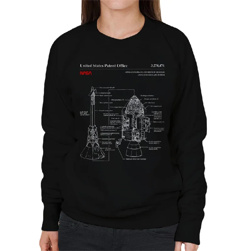 NASA Apollo CSM Escape System Blueprint Women's Sweatshirt