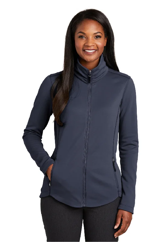 Port Authority Womens Collective Full Zip Smooth Fleece Jacket - River Navy Blue