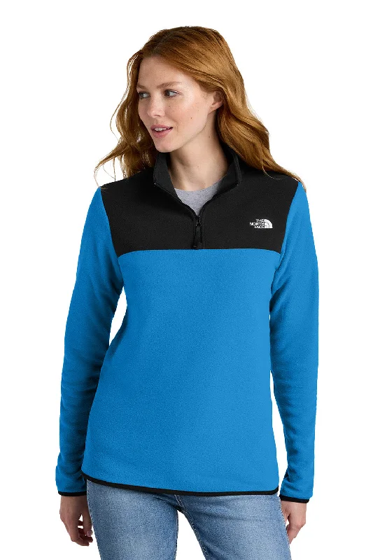 The North Face Womens Glacier Fleece 1/4 Zip Jacket - Hero Blue/Black - New