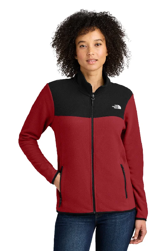 The North Face Womens Glacier Fleece Full Zip Jacket - Rage Red/Black - New