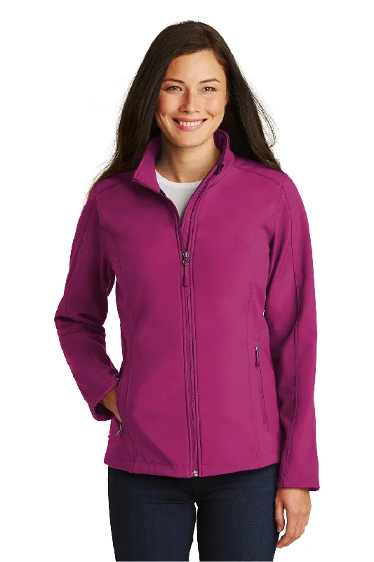 Port Authority Womens Core Wind & Water Resistant Full Zip Jacket - Very Berry Purple