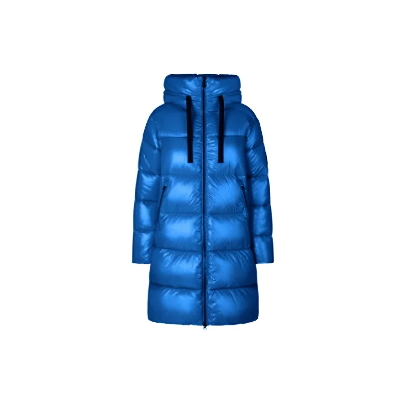 Women's Isabel Hooded Puffer Coat in Blue Berry