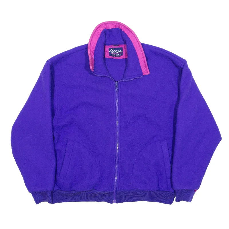 APRES SPORT Fleece Jacket Purple 90s Womens S