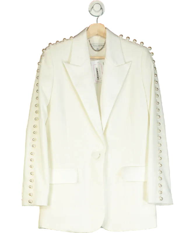 Nadine Merabi Charlotte White Pearl embellished Blazer UK 6