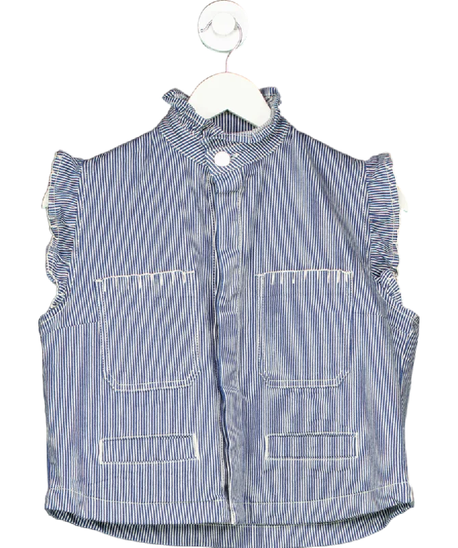 Seventy + Mochi Blue Pablo Cotton Blend Denim Waistcoat UK 6