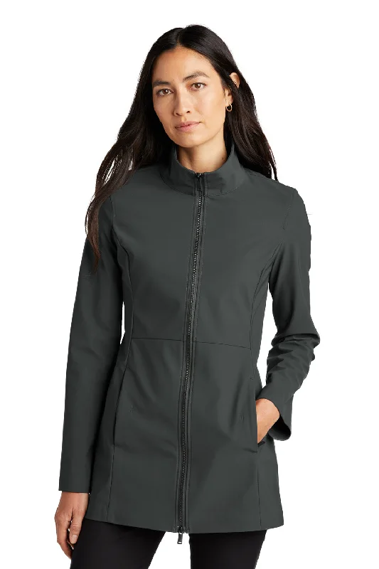 Mercer+Mettle Womens Faille Waterproof Full Zip Soft Shell Jacket - Anchor Grey