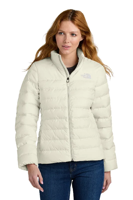 The North Face Womens Down Hybrid Water Resistant Full Zip Jacket - Vintage White - New