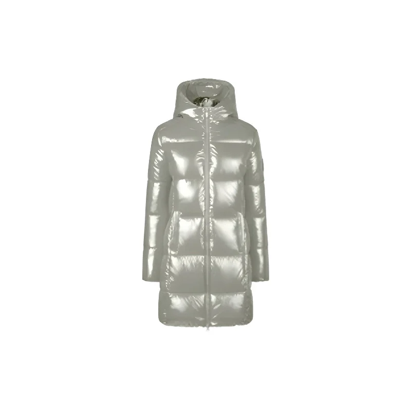 Women's Ines Hooded Puffer Jacket in Off White