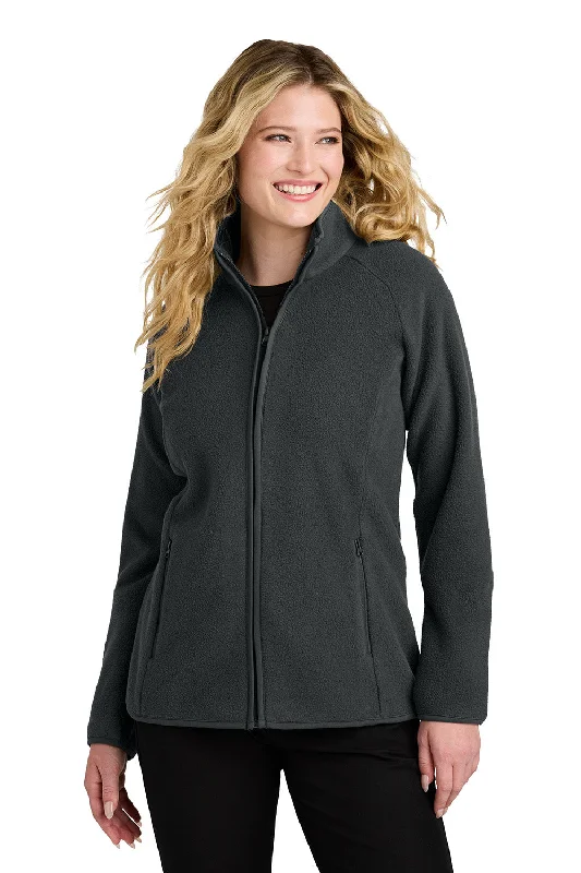 Port Authority Womens C-FREE Raglan Pill Resistant Fleece Full Zip Jacket - Steel Grey - New