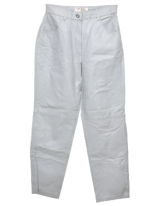 Off-White Leather Trousers - W28 L28