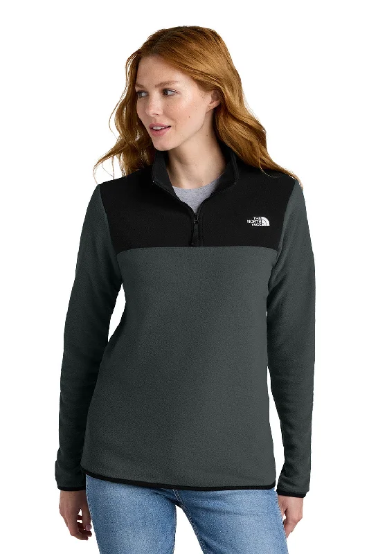 The North Face Womens Glacier Fleece 1/4 Zip Jacket - Asphalt Grey/Black - New