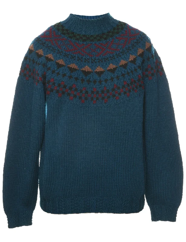 Wool Nordic Jumper - S