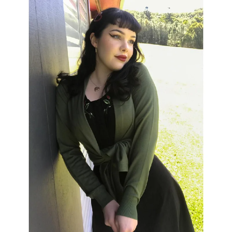 Olive Green Cardigan