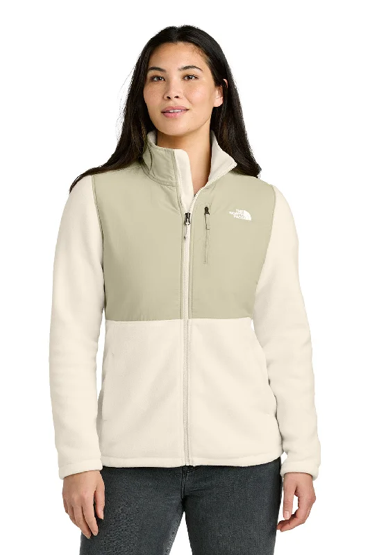 The North Face Womens Highest Peak Fleece Full Zip Jacket - Gardenia/Gravel Grey - New