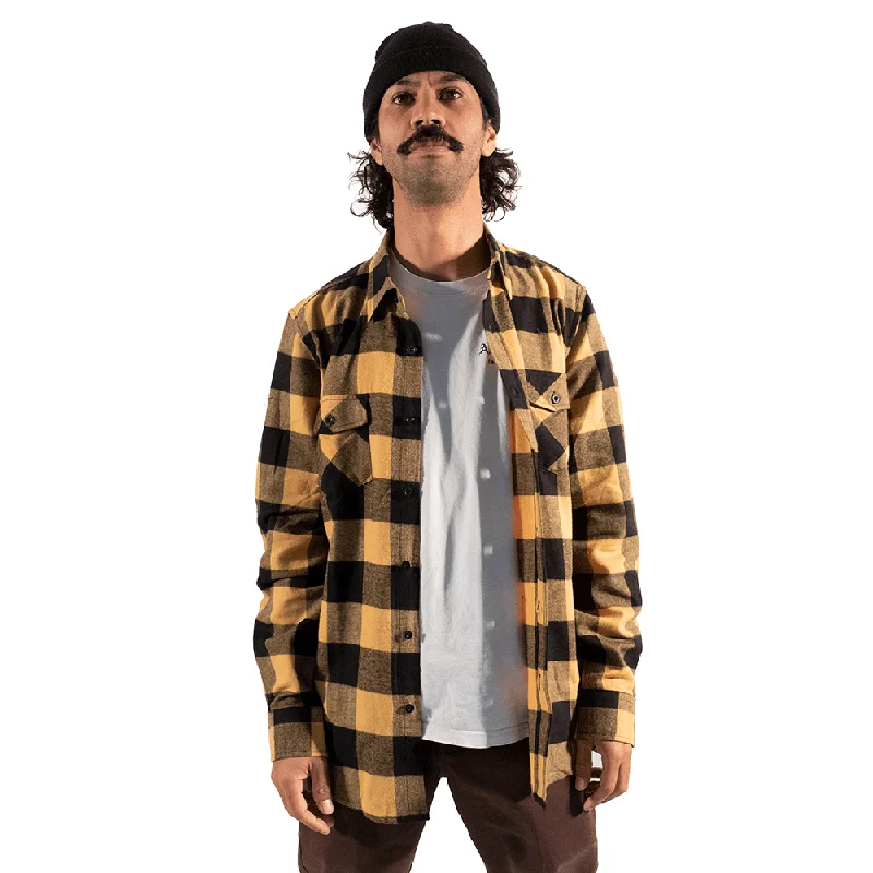 Yellow Flannel Long Sleeve Shirt