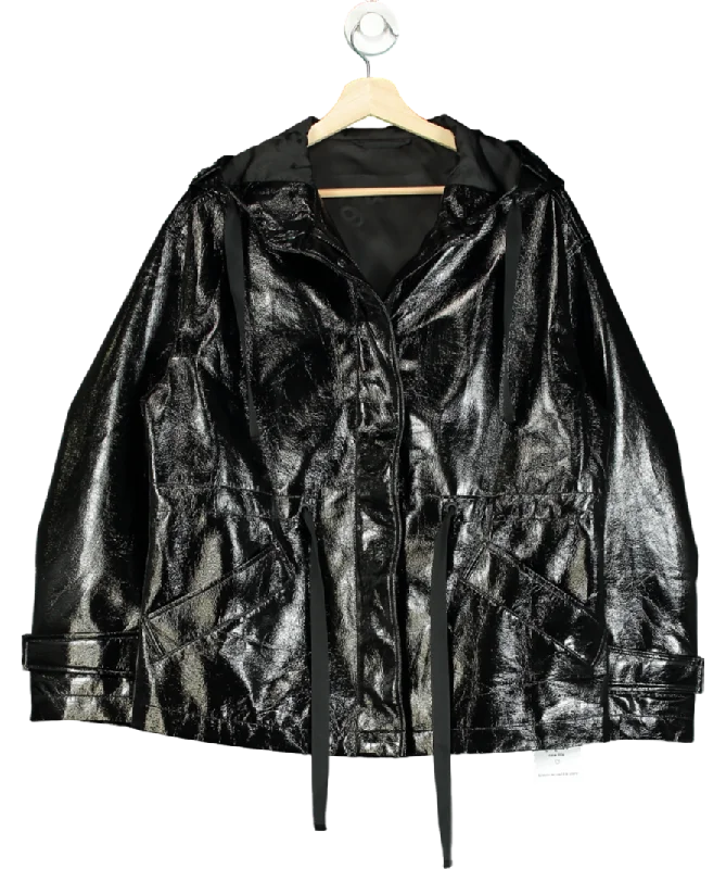 All Saints Black Kelsey Shine Jacket UK S