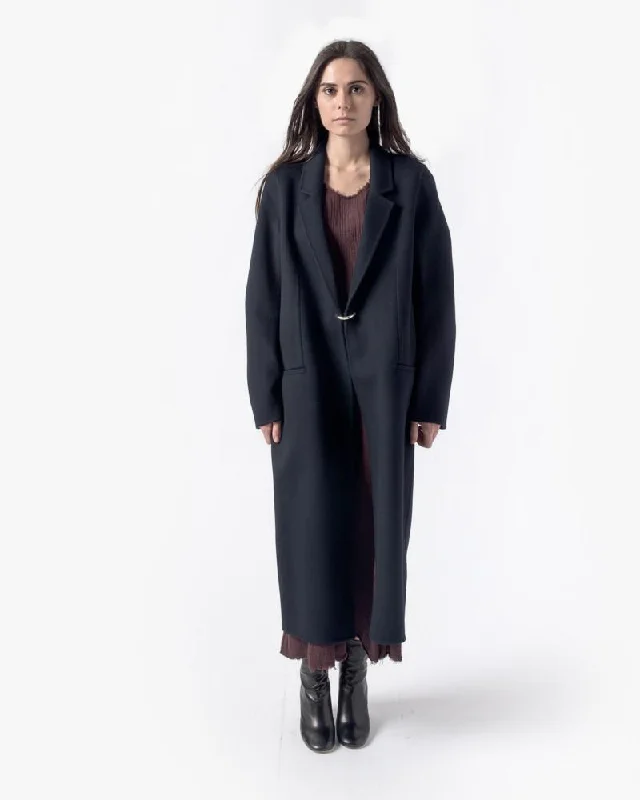 Foin Double Coat in Navy