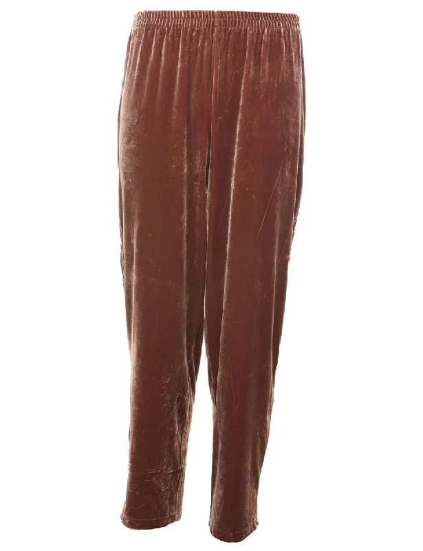 Elasticated Waist Velvet Trousers - W30 L30