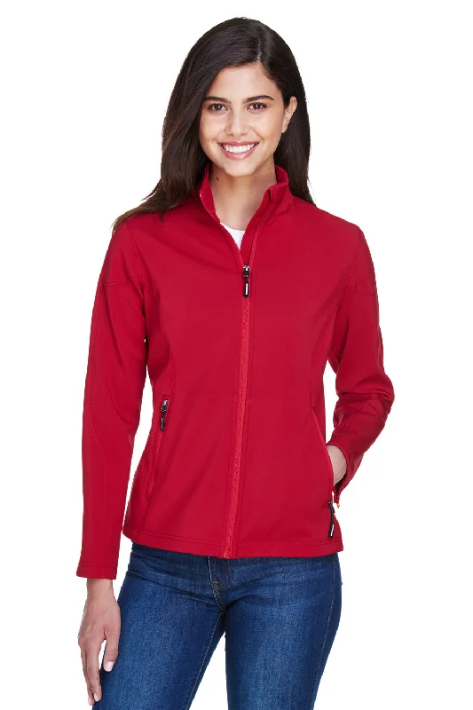 Core 365 Womens Cruise Water Resistant Full Zip Jacket - Classic Red