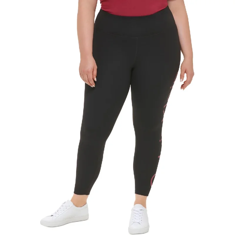 Calvin Klein Performance Womens Plus High Waist Running Athletic Tights