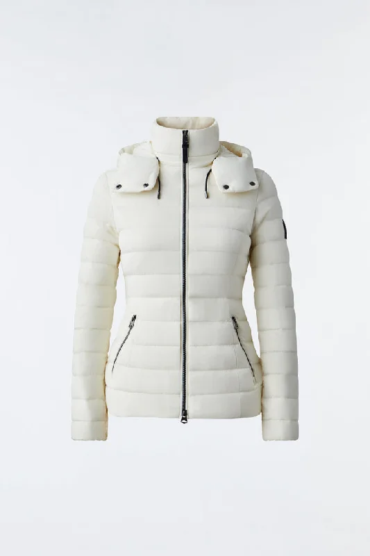 MICHI Agile-360 stretch light down jacket with hood Cream