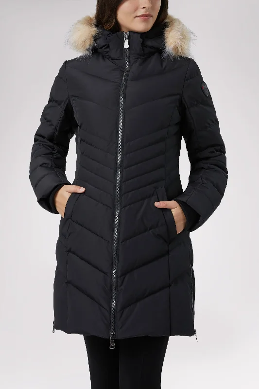 Queens Quilted Puffer w/Faux Fur Hood Trim