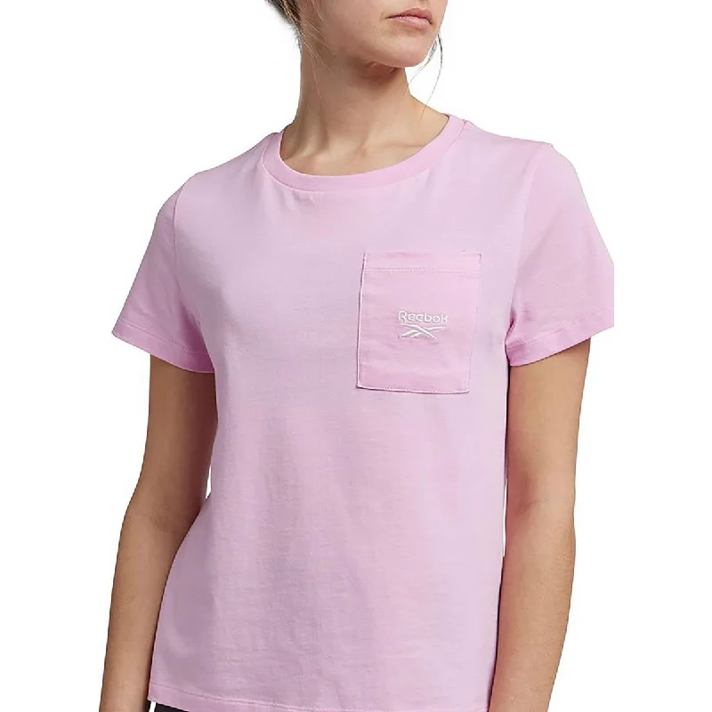 Reebok Womens Short Sleeve Patch Pocket Shirts & Tops