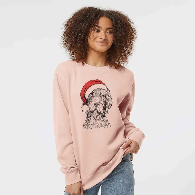 Santa Doc Holliday the Pudelpointer - Unisex Pigment Dyed Crew Sweatshirt