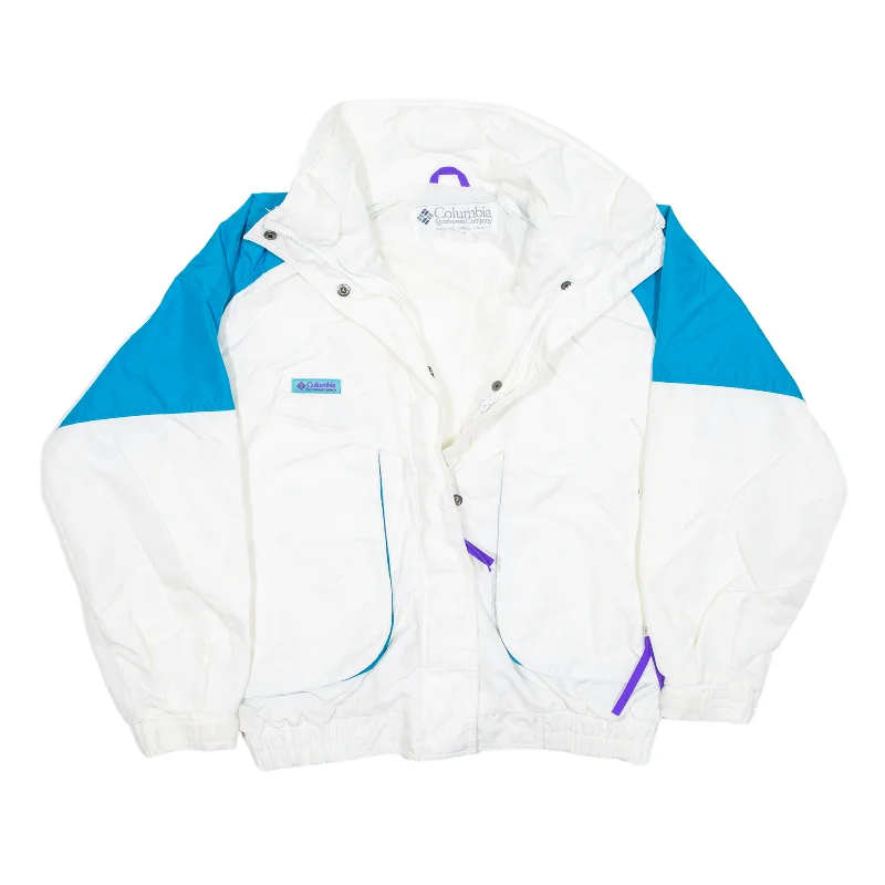 COLUMBIA Powder Keg Ski Jacket White Nylon 90s Womens M