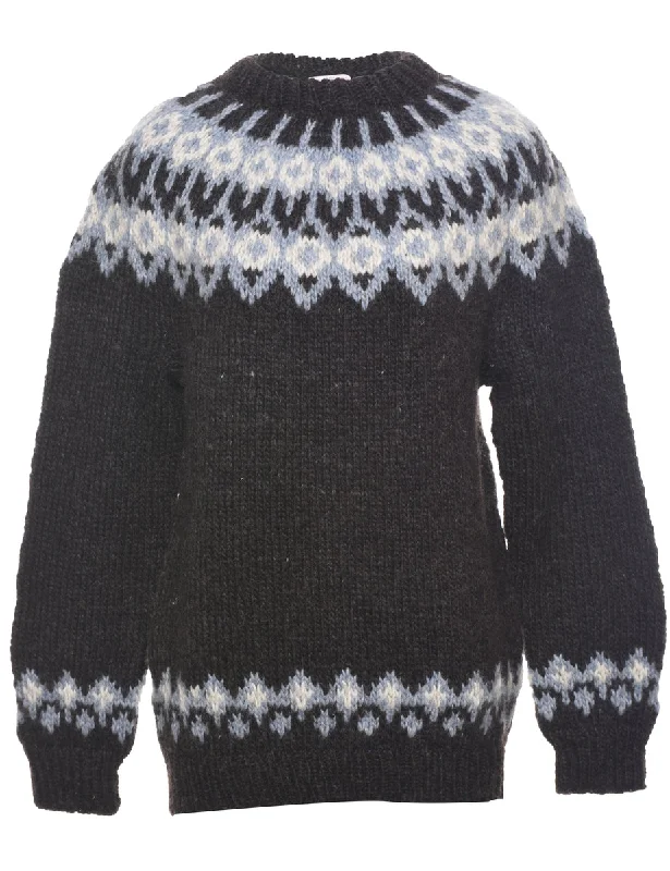 Nordic Dark Brown Jumper - M