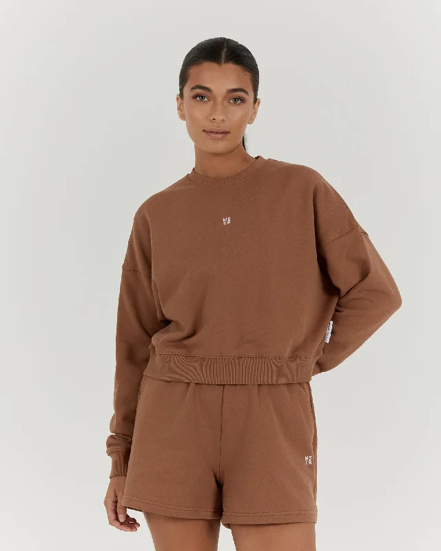 LEISURE CREW JUMPER - MOCHA