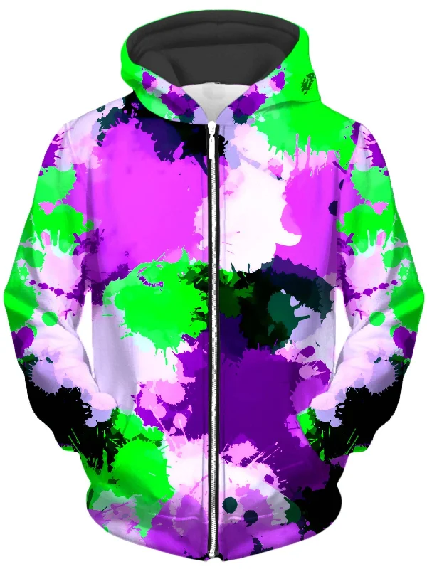 Acid Melt Unisex Zip-Up Hoodie