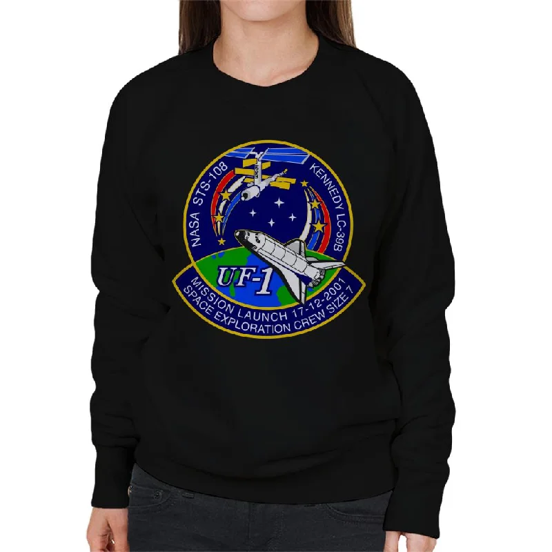 NASA STS 108 Endeavour Crew Badge Women's Sweatshirt