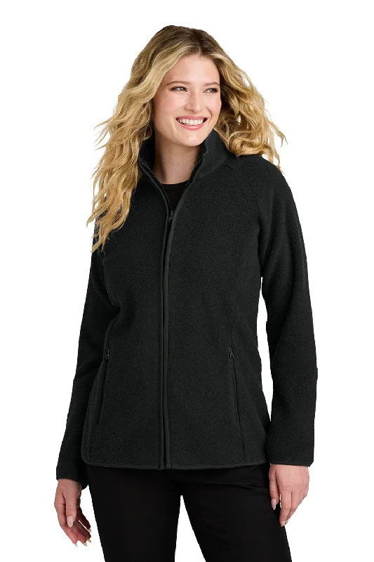 Port Authority Womens C-FREE Raglan Pill Resistant Fleece Full Zip Jacket - Deep Black - New