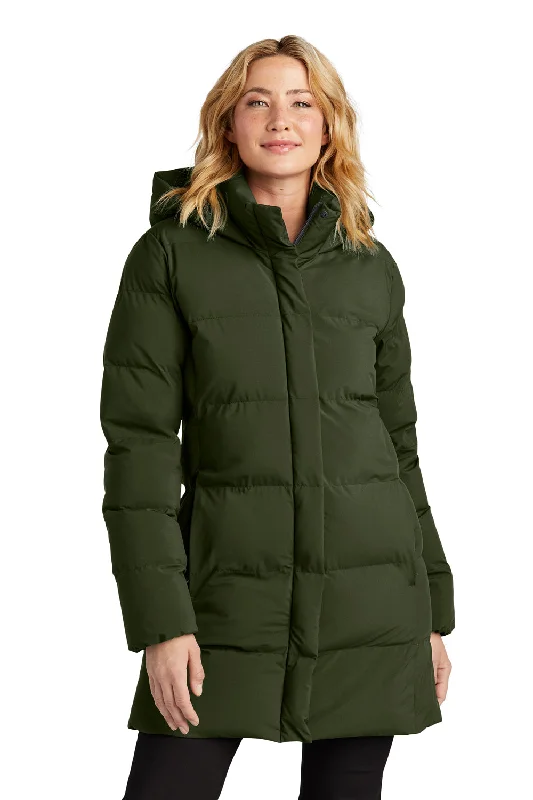 Mercer+Mettle Womens Water Resistant Full Zip Hooded Puffy Parka - Townsend Green