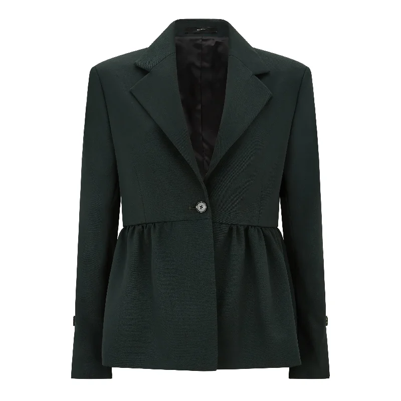 Tailored Peplum Wool Jacket