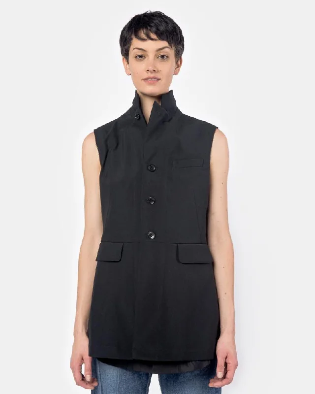 Sleeveless Jacket in Black