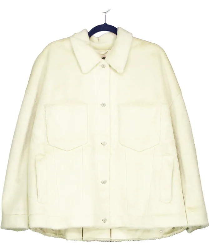 Free People Cream Cozy Opal Swing Jacket UK L