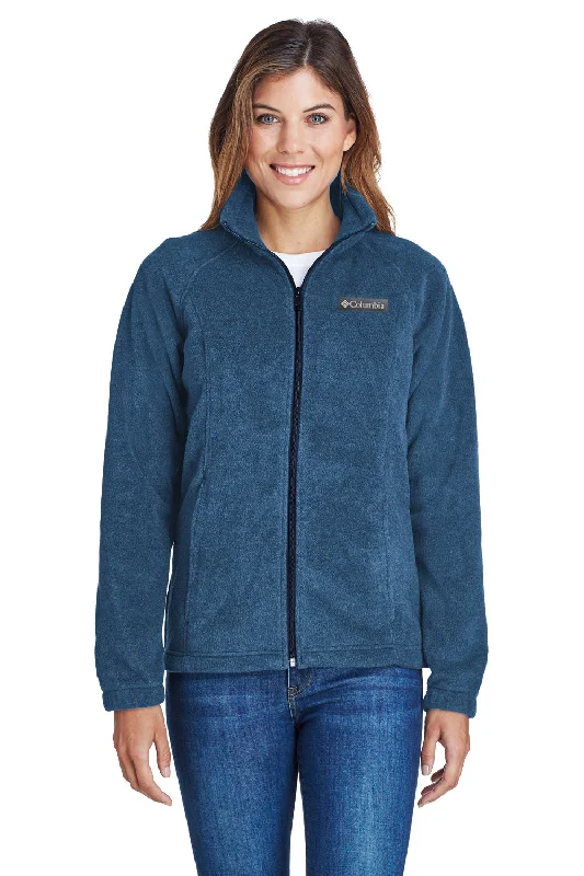 Columbia Womens Benton Springs Full Zip Fleece Jacket - Navy Blue - Closeout