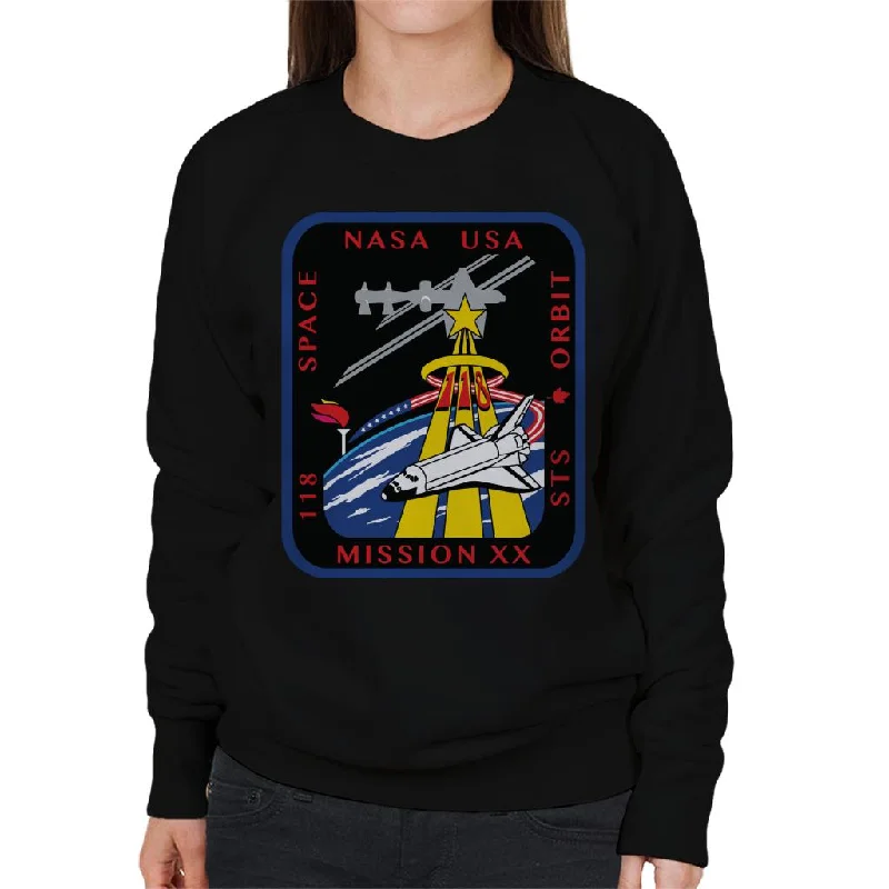 NASA STS 118 Space Shuttle Endeavour Mission Patch Women's Sweatshirt