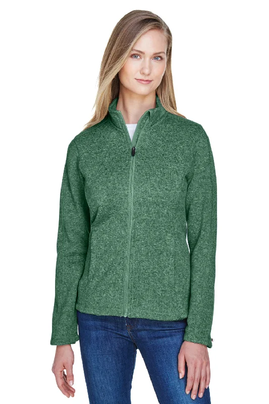 Devon & Jones Womens Bristol Pill Resistant Sweater Fleece Full Zip Jacket - Heather Forest Green