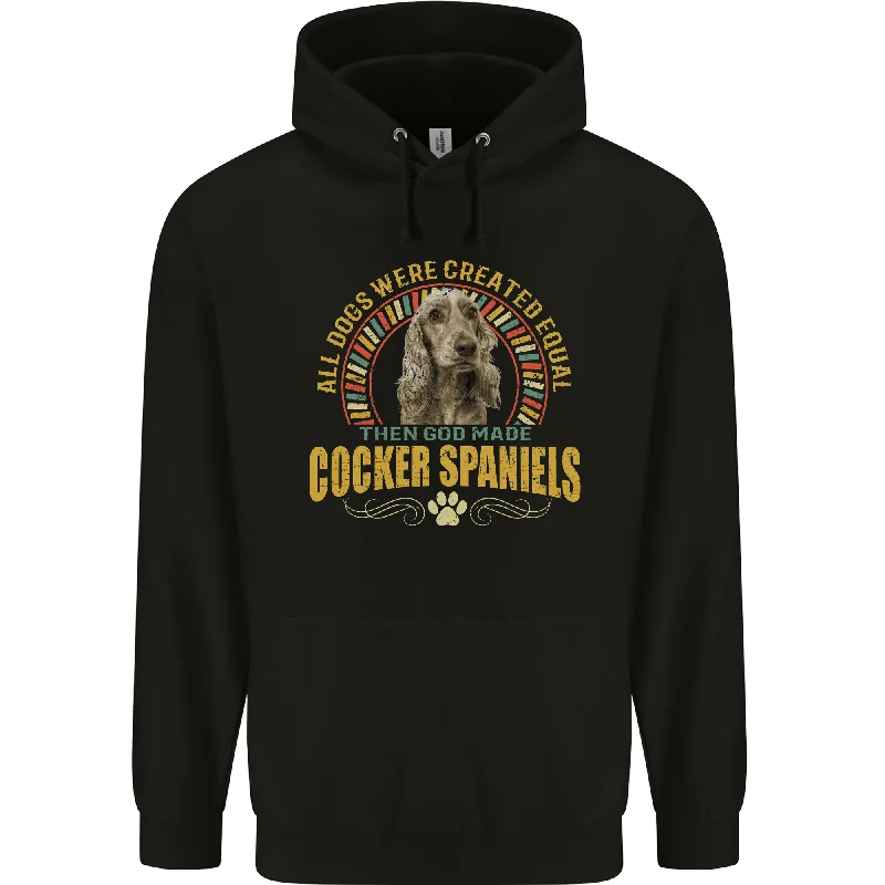 A Cocker Spaniel Dog Mens 80% Cotton Hoodie