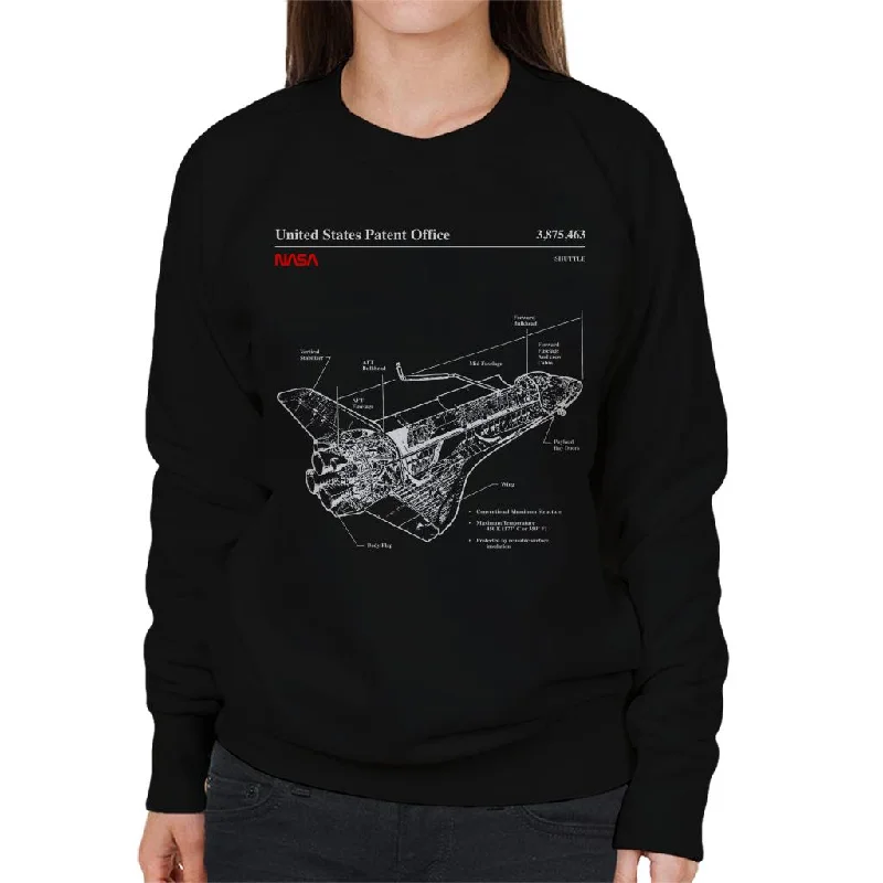 NASA Shuttle Structure Blueprint Women's Sweatshirt