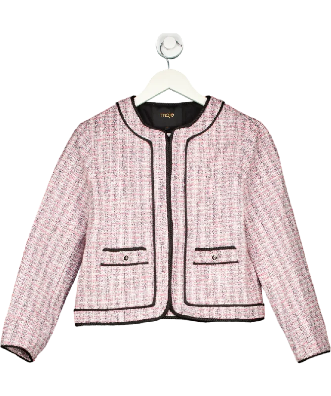 Maje Pink Short Tweed Jacket UK 8