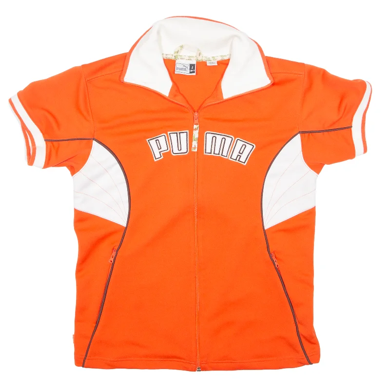 PUMA Short Sleeve Track Jacket Orange Womens L