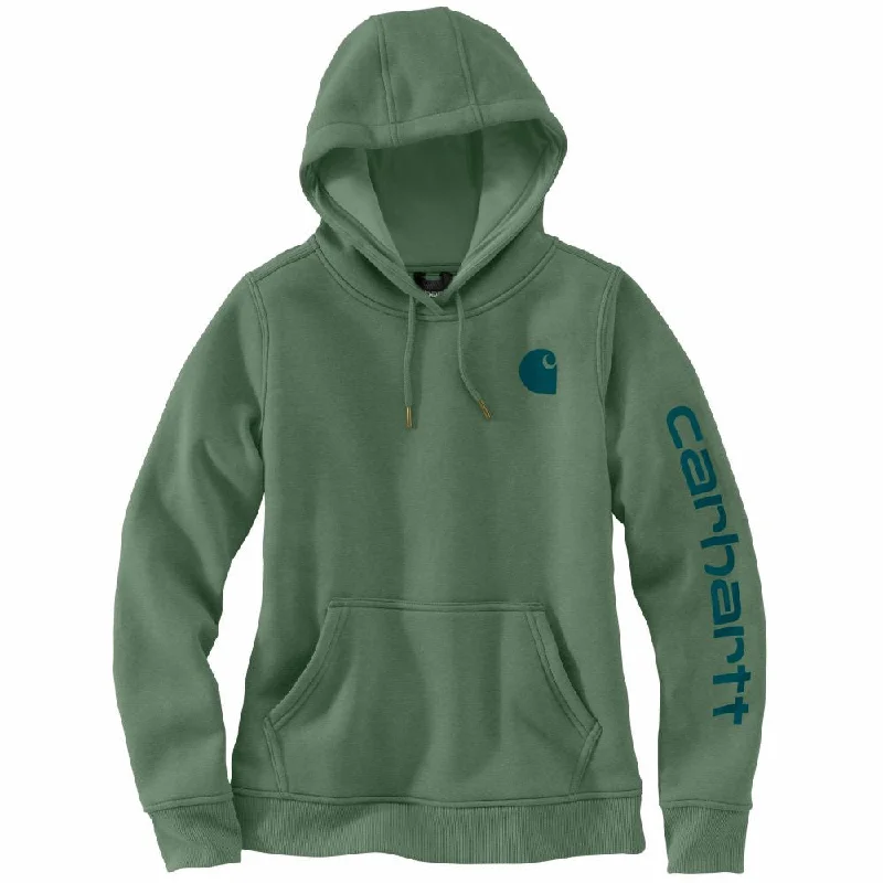 Exclusive Online Offer 'Carhartt' Women's Clarksburg Sleeve Logo Hoodie - Frosted Balsam