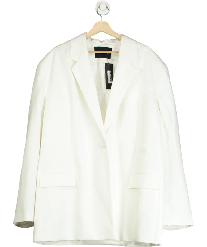 Basilika White Oversized Blazer One Size